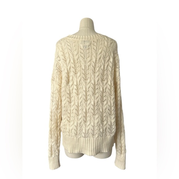 Rachel Zoe Women's Cardigan Sweater Beige Button-Up Long Sleeve Size Large - Picture 4 of 5